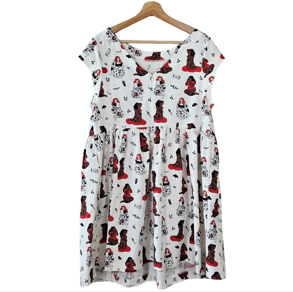 Cutting Shapes x Art Brat Comics The Send Nudes Plus Size Pin Up Style Dress NWT - Picture 5 of 10